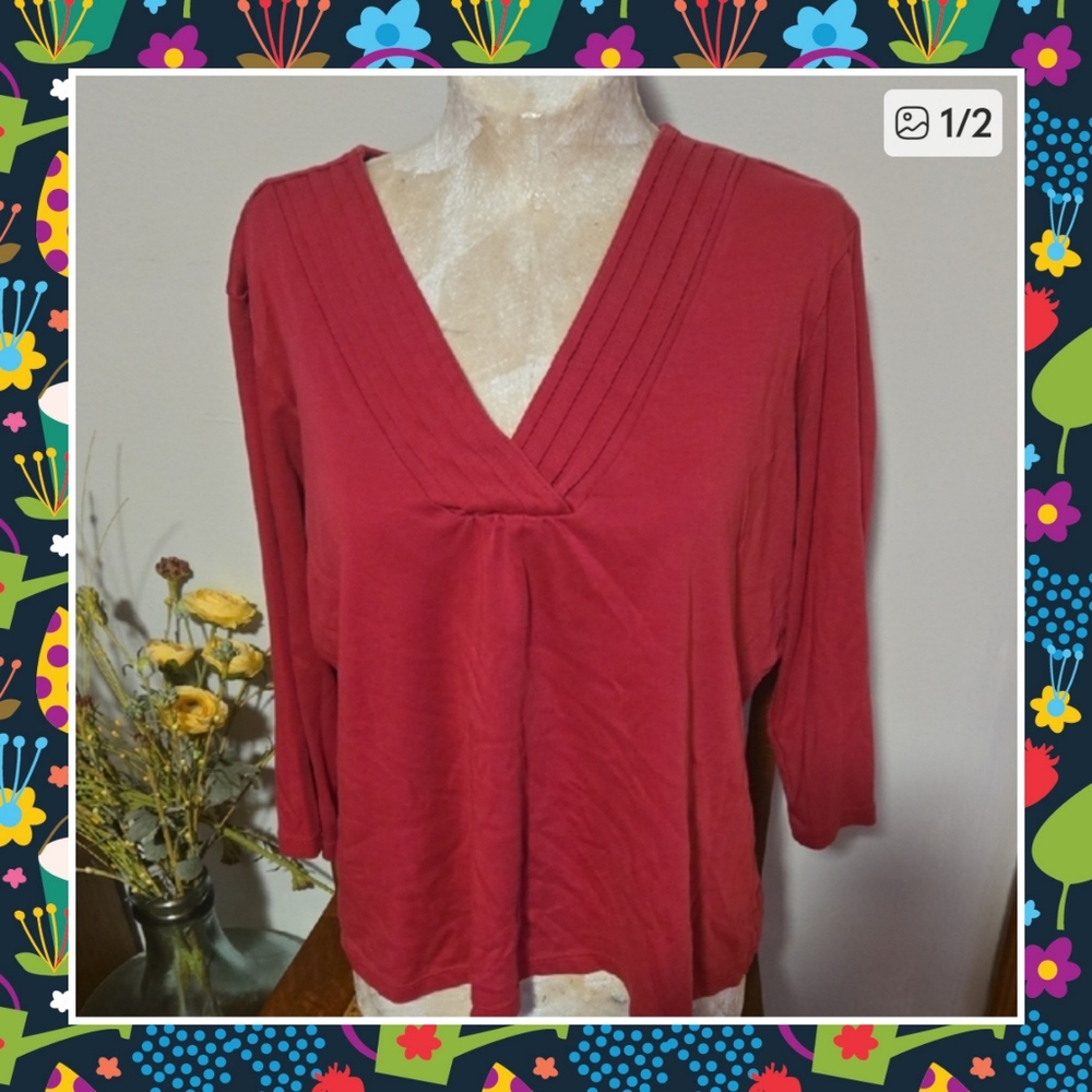 L.L. Bean  V-Neck Size Large P